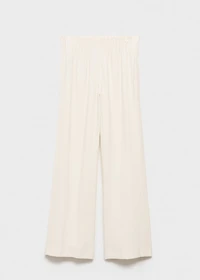 Wide leg pants with elastic waist