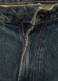 Straight-fit jeans with frayed effect