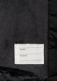 Puffer coat with fur-effect hood