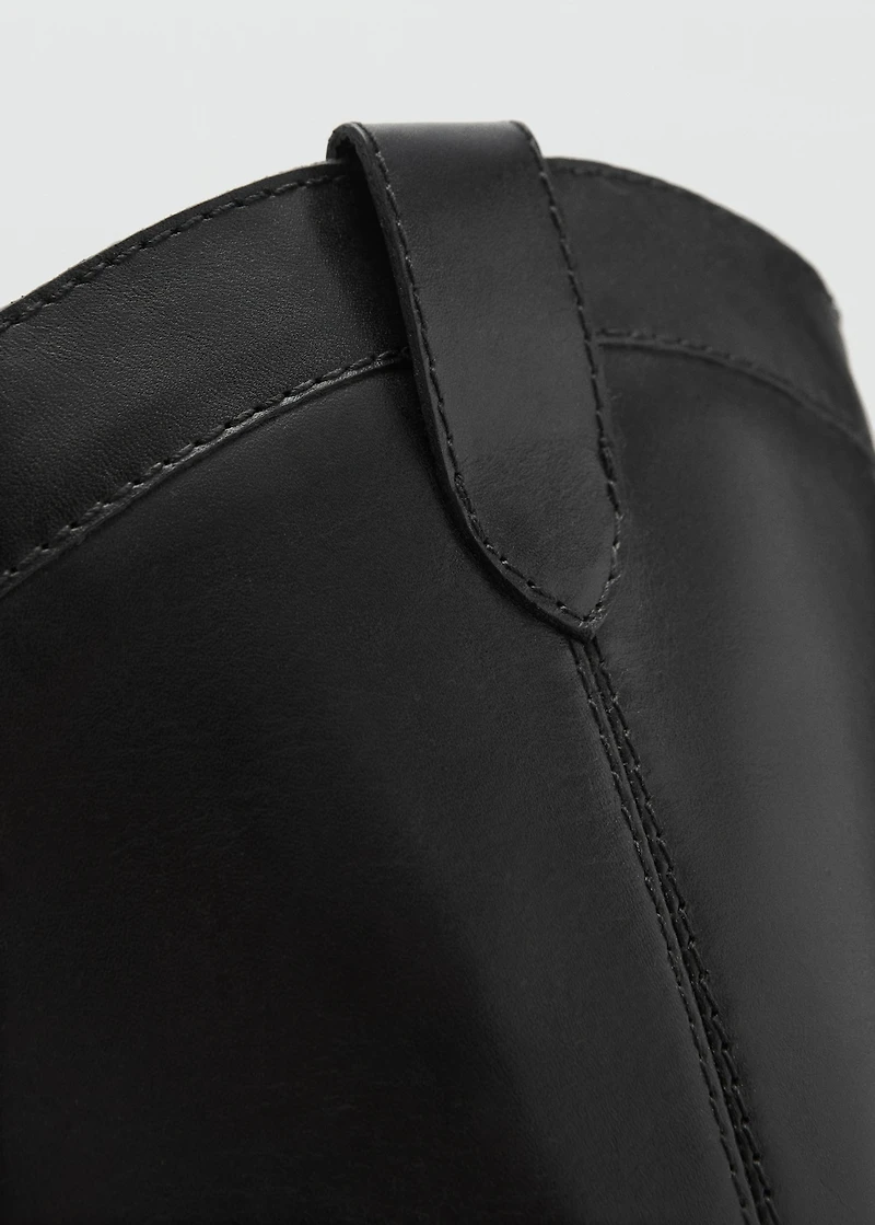 Cowboy leather boots