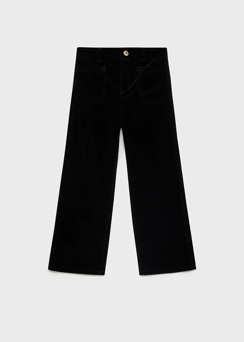 Pockets corduroy pants