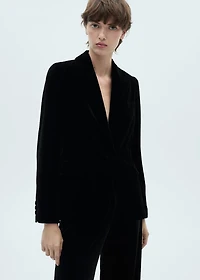 Structured velvet blazer