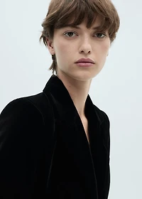 Structured velvet blazer