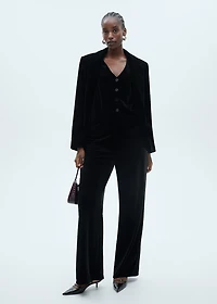 Structured velvet blazer