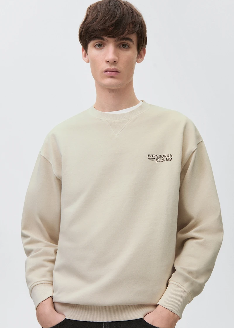 Printed message sweatshirt