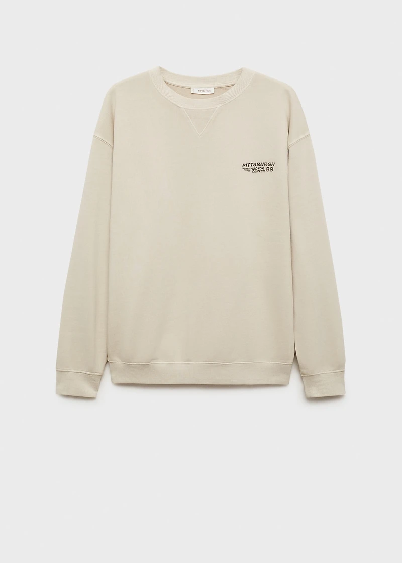 Printed message sweatshirt