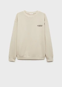 Printed message sweatshirt