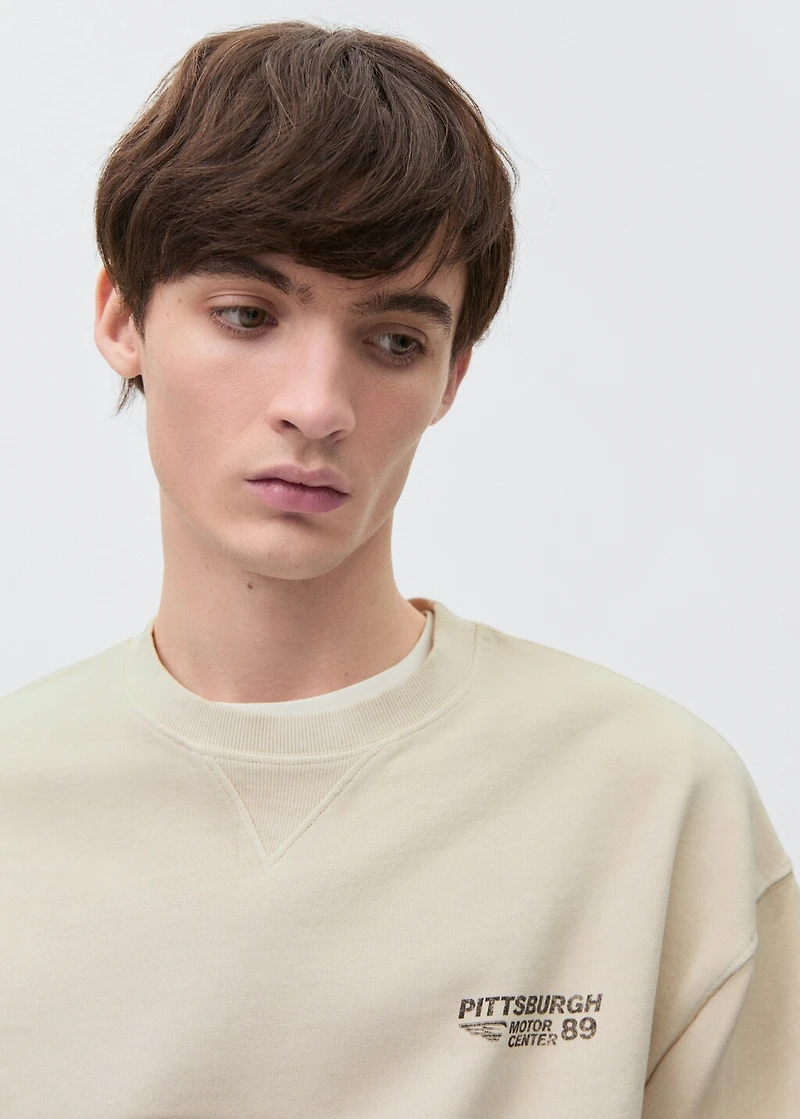 Printed message sweatshirt