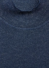 Lurex knitted top with perkins neck