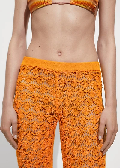 Crochet flared pants
