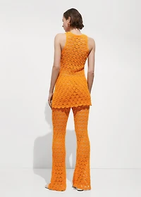 Crochet flared pants
