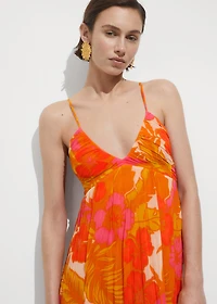 Printed dress with draped detail