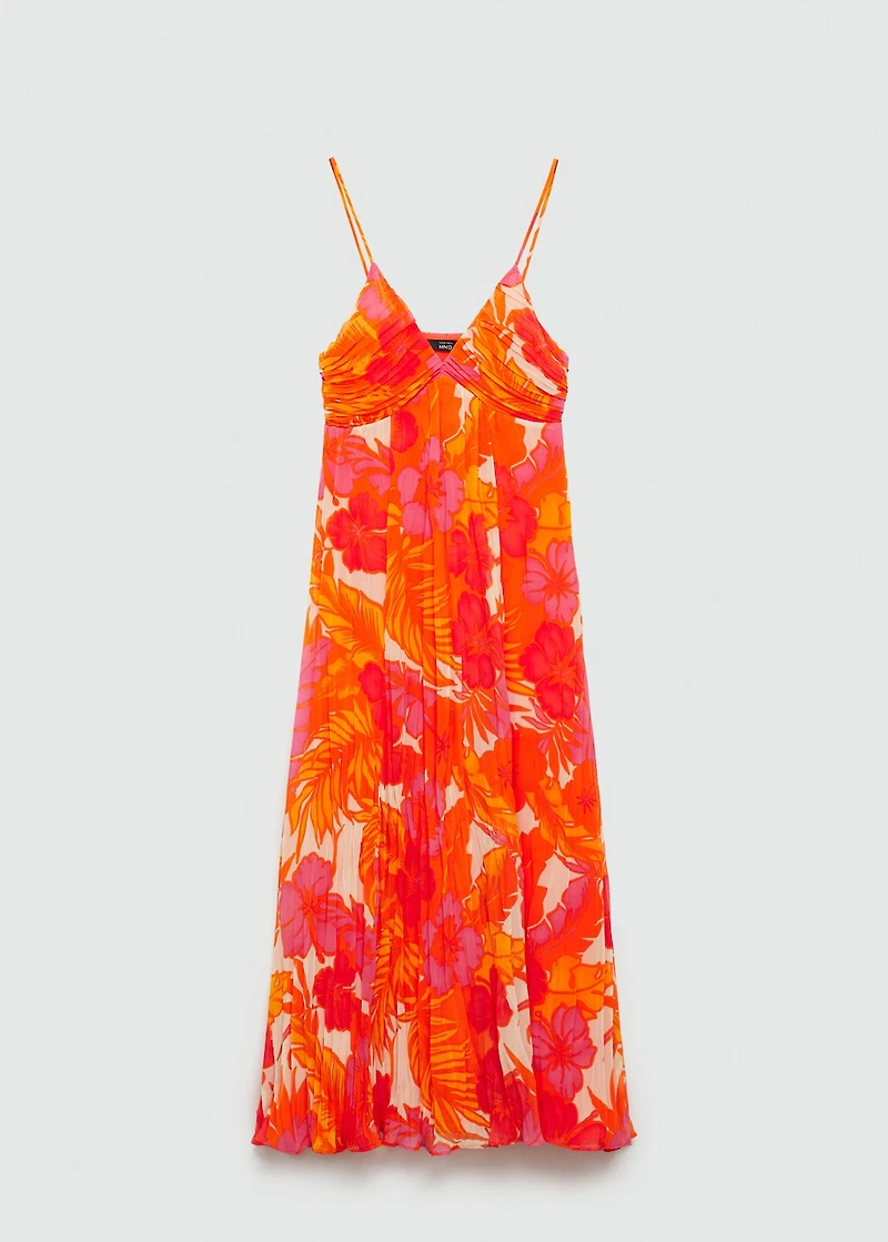 Printed dress with draped detail