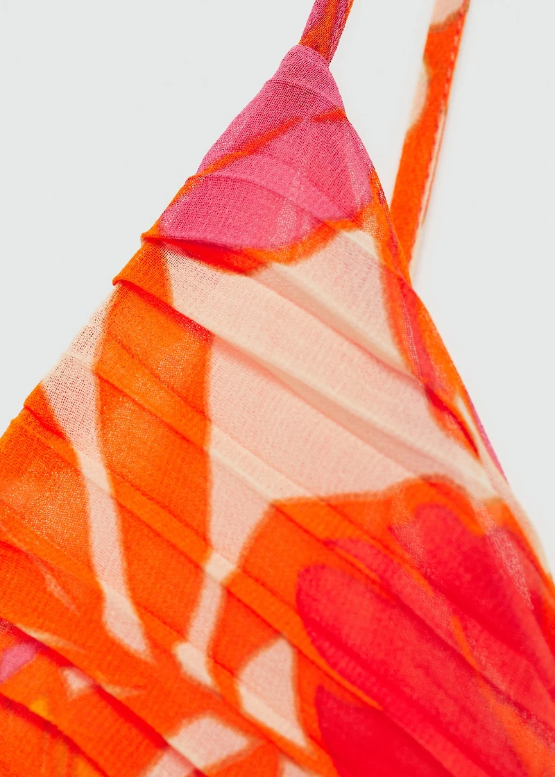 Printed dress with draped detail