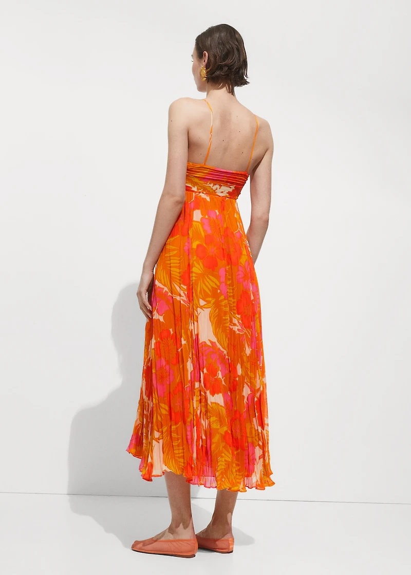 Printed dress with draped detail