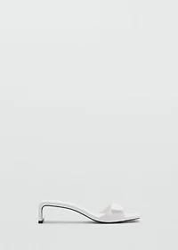 Heel leather sandals