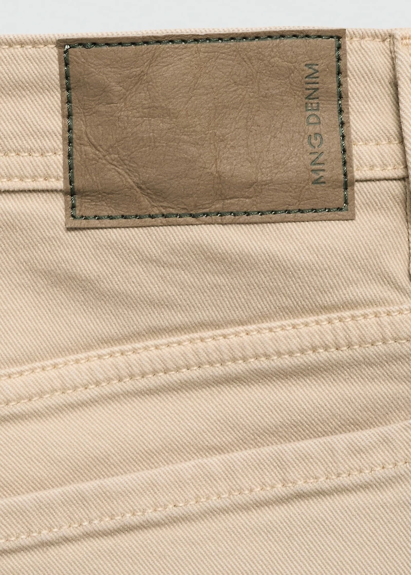 Slim-fit denim bermuda shorts