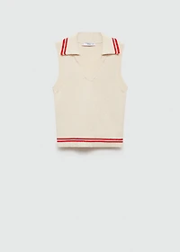 Striped knitted vest