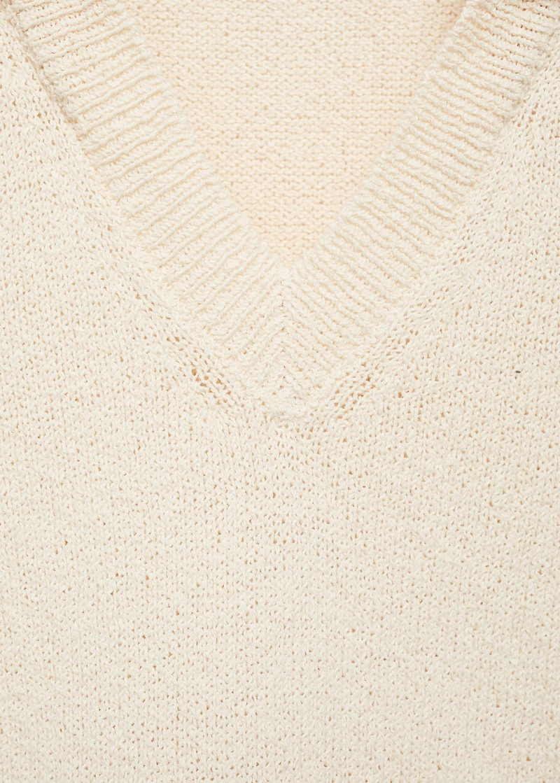 Striped knitted vest