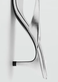 Metallic heel sandals