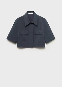 Lyocell cropped shirt