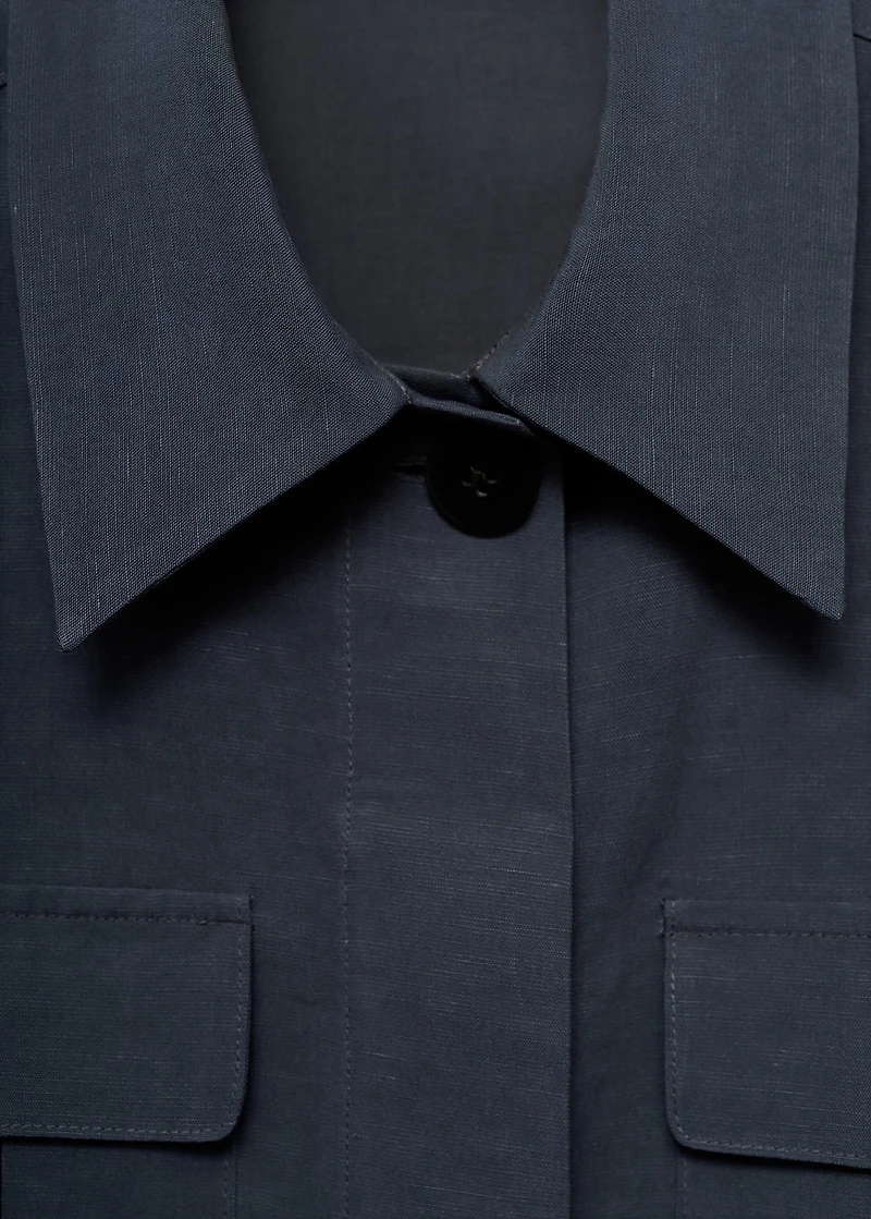 Lyocell cropped shirt