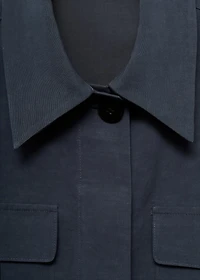 Lyocell cropped shirt