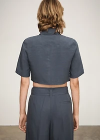 Lyocell cropped shirt