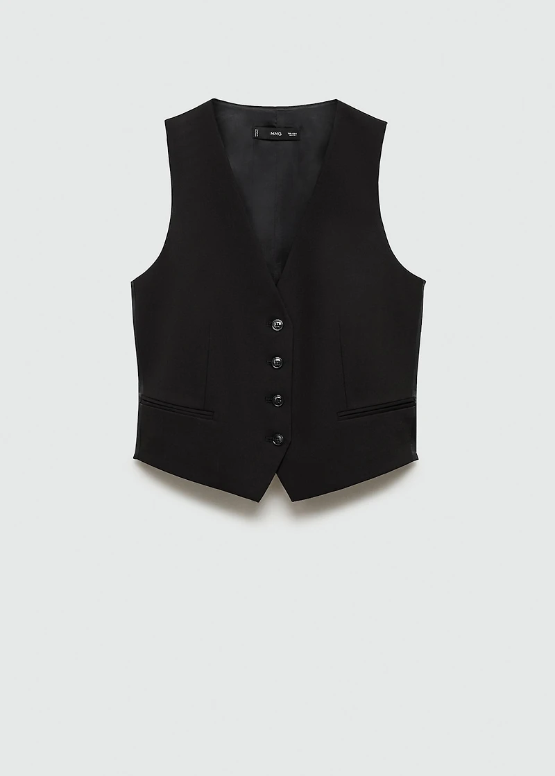 Suit vest with buttons