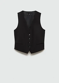 Suit vest with buttons