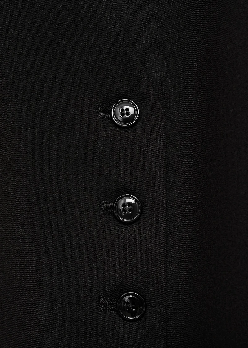 Suit vest with buttons