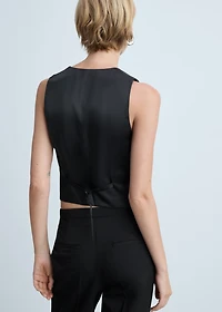 Suit vest with buttons