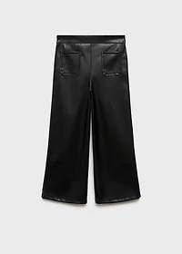 Faux-leather pants