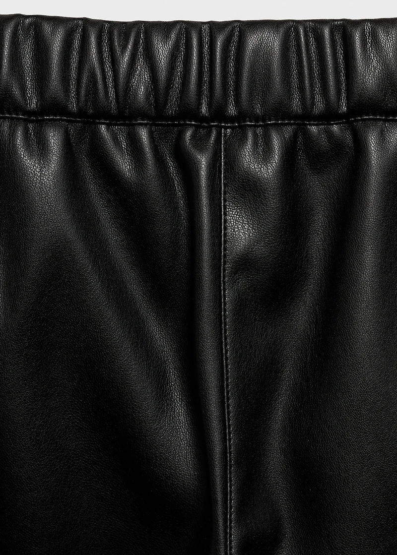 Faux-leather pants