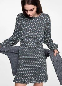 Printed dress with ruffled detail