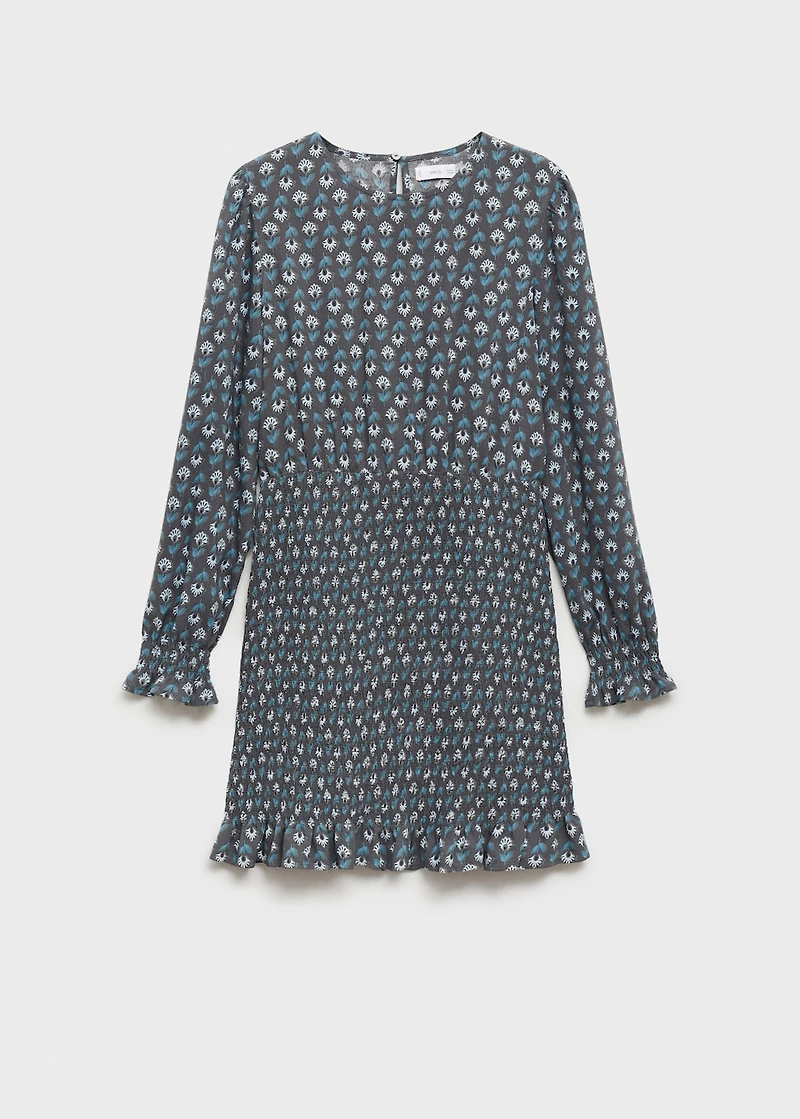 Printed dress with ruffled detail