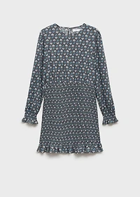 Printed dress with ruffled detail