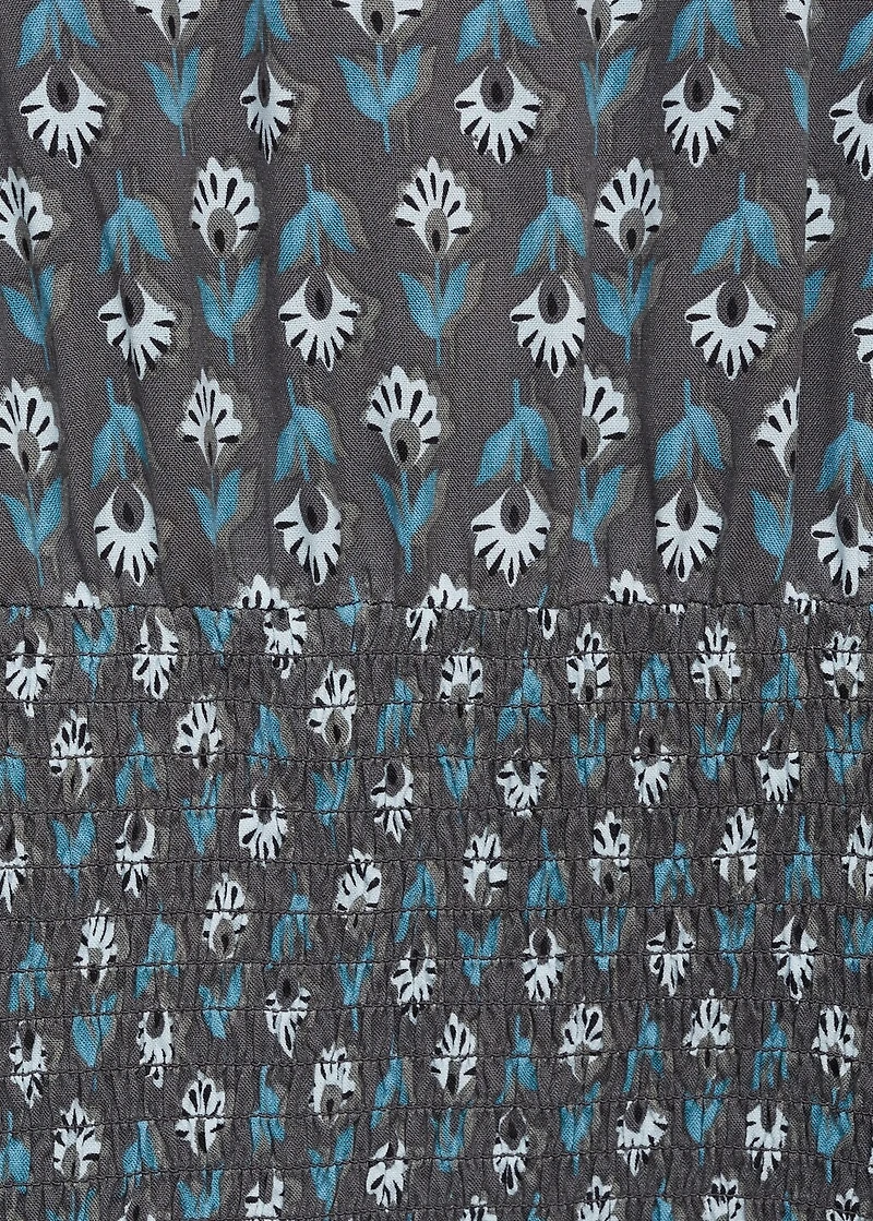 Printed dress with ruffled detail