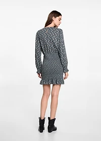 Printed dress with ruffled detail