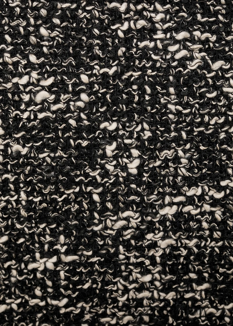 Tweed mini-skirt with frayed edges