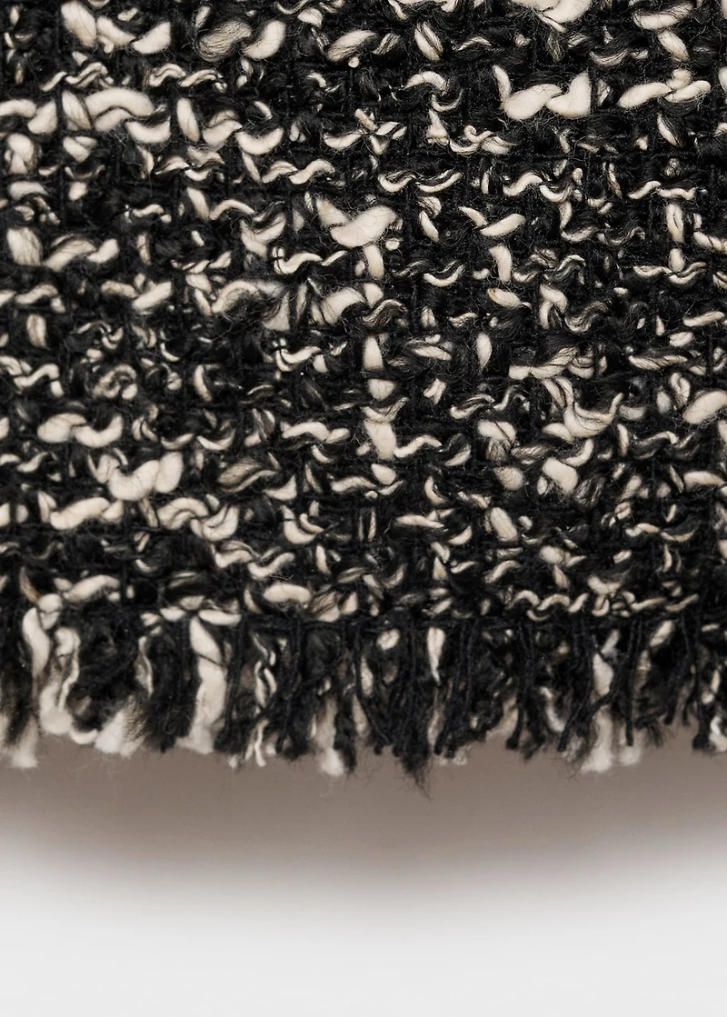 Tweed mini-skirt with frayed edges