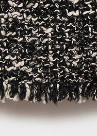 Tweed mini-skirt with frayed edges