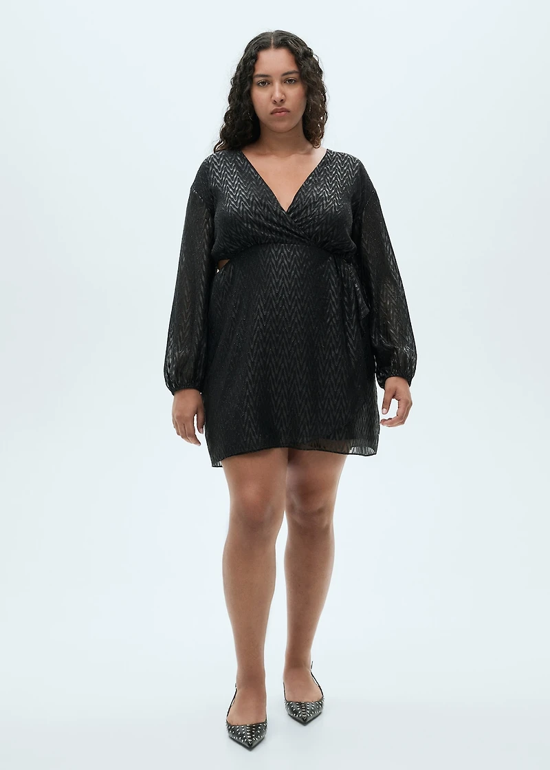 Wrap dress with side slits