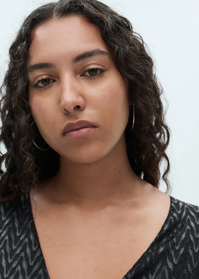 Wrap dress with side slits