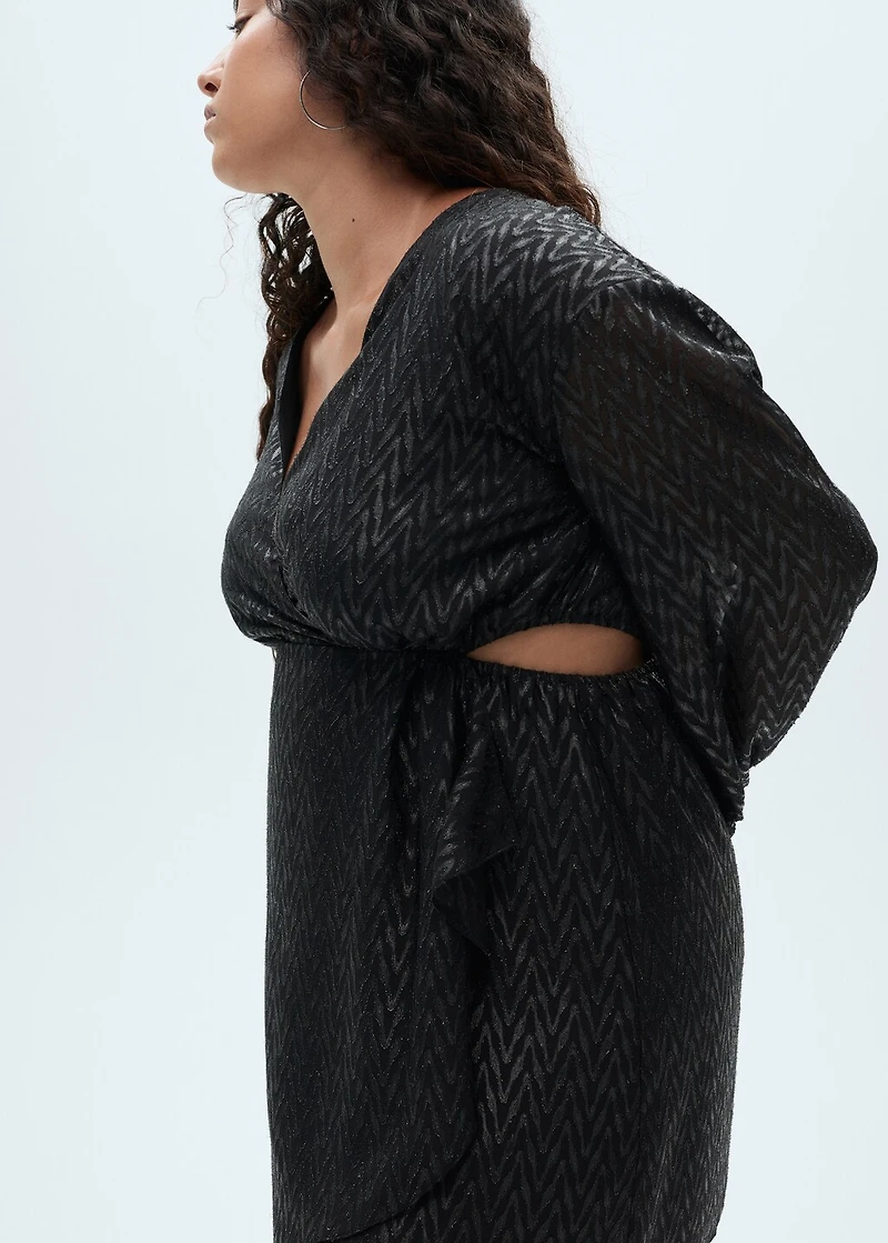 Wrap dress with side slits