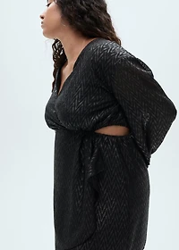 Wrap dress with side slits