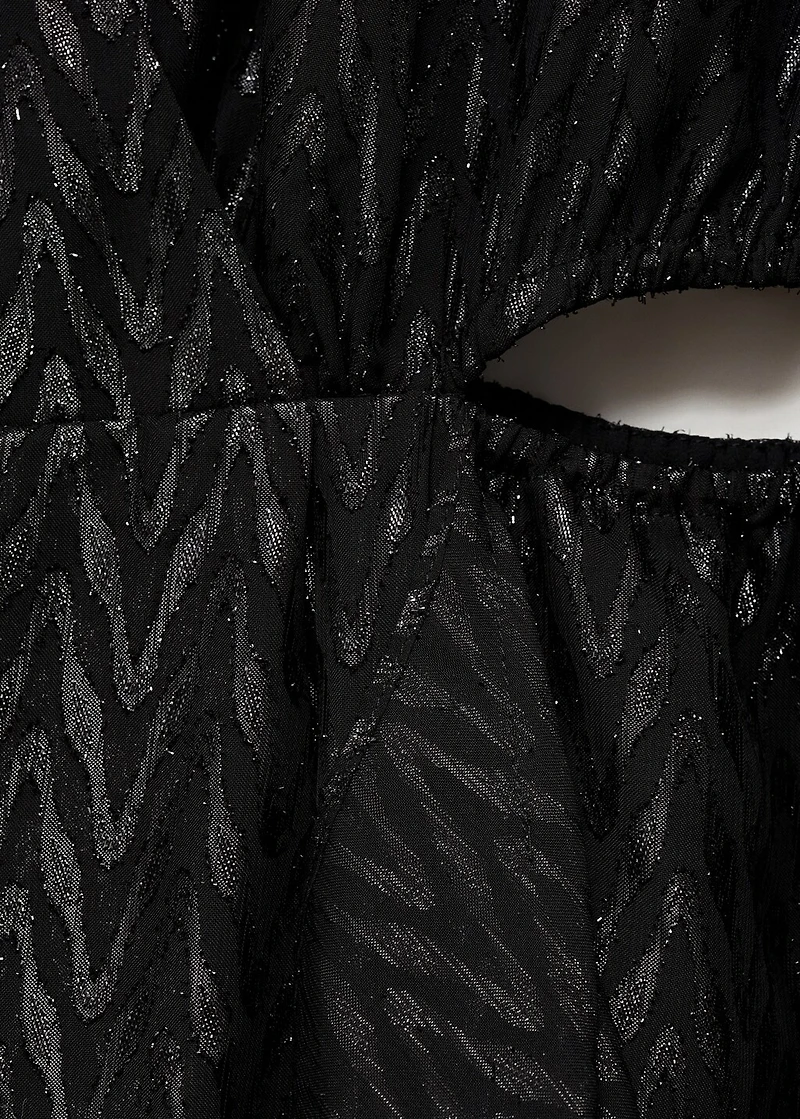 Wrap dress with side slits