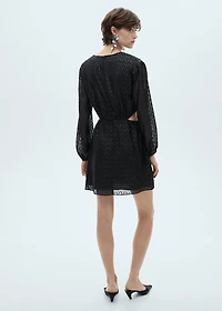 Wrap dress with side slits