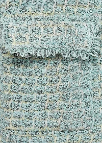 Tweed jacket with frayed ends