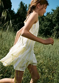 Ruffled striped dress